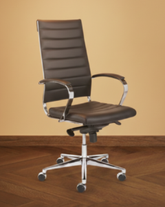 Design Bureaustoel Zwart hoge rug