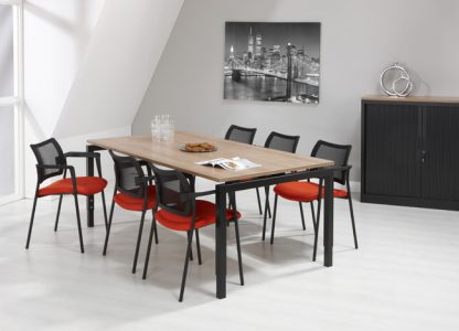 Bureau vergadertafel | Zwart | 200x100cm