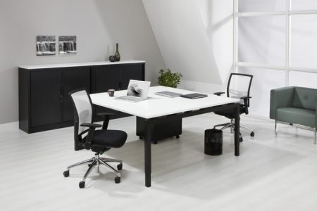 Bureau vergadertafel | Zwart | 160x160cm