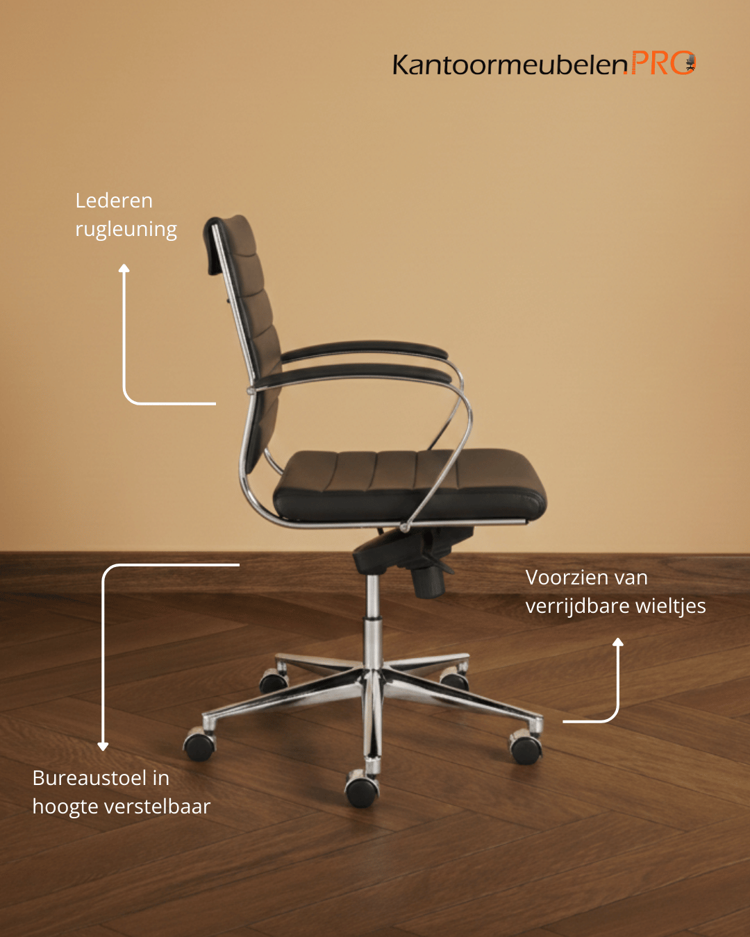 Design bureaustoel Zwart Design bureaustoel Zwart