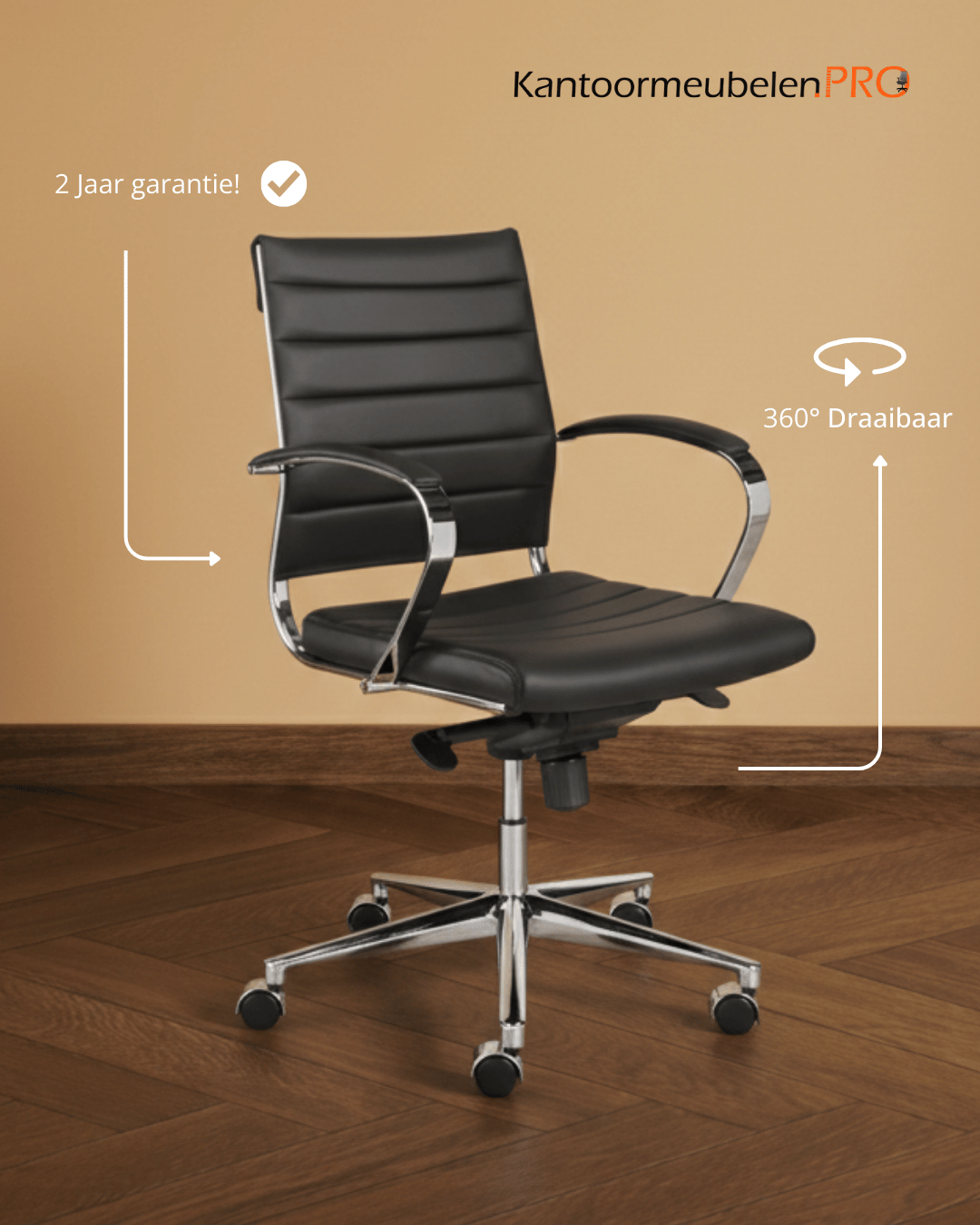 Design bureaustoel Zwart Design bureaustoel Zwart