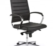 design bureaustoel zwart hoge rug