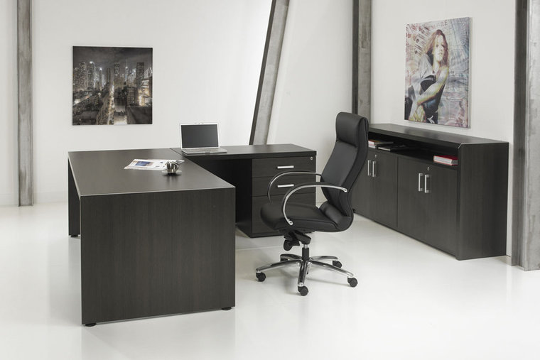 Directie Hoekbureau | 210x210cm | ladeblok rechts