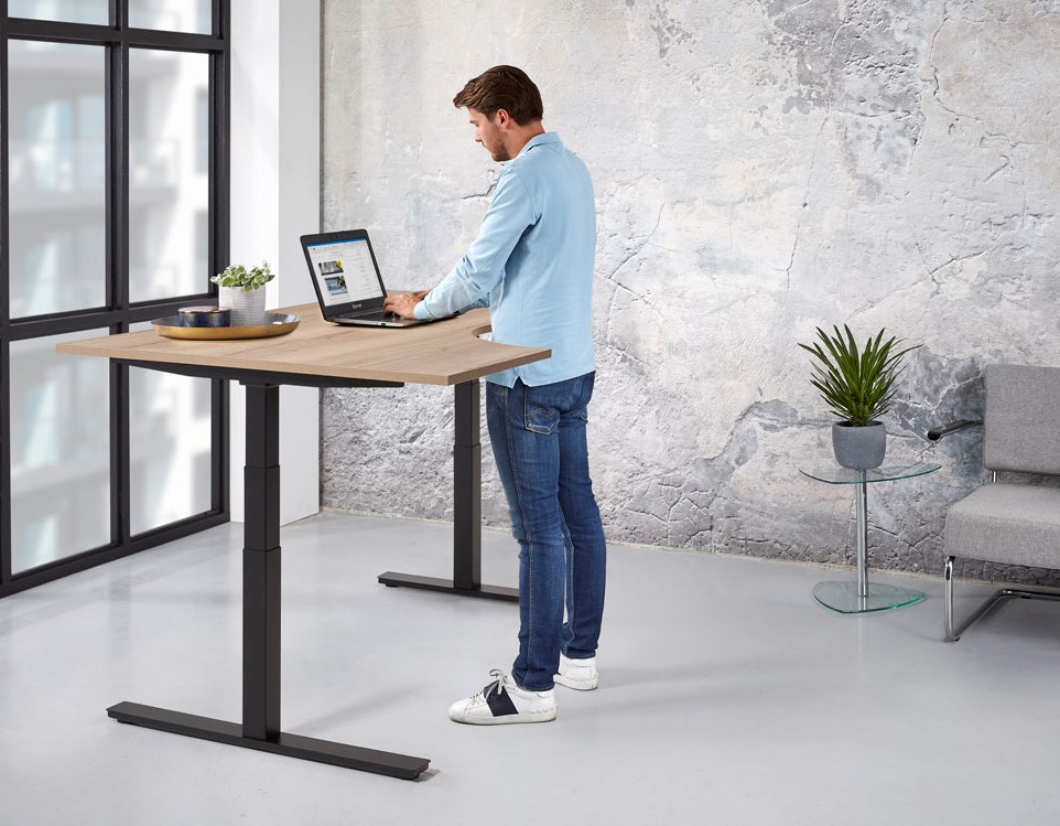 Elektrisch Wingbureau | 160x120cm Links | NEN-EN527