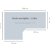 Elektrisch Wingbureau | 180x120cm Links | NEN-EN527