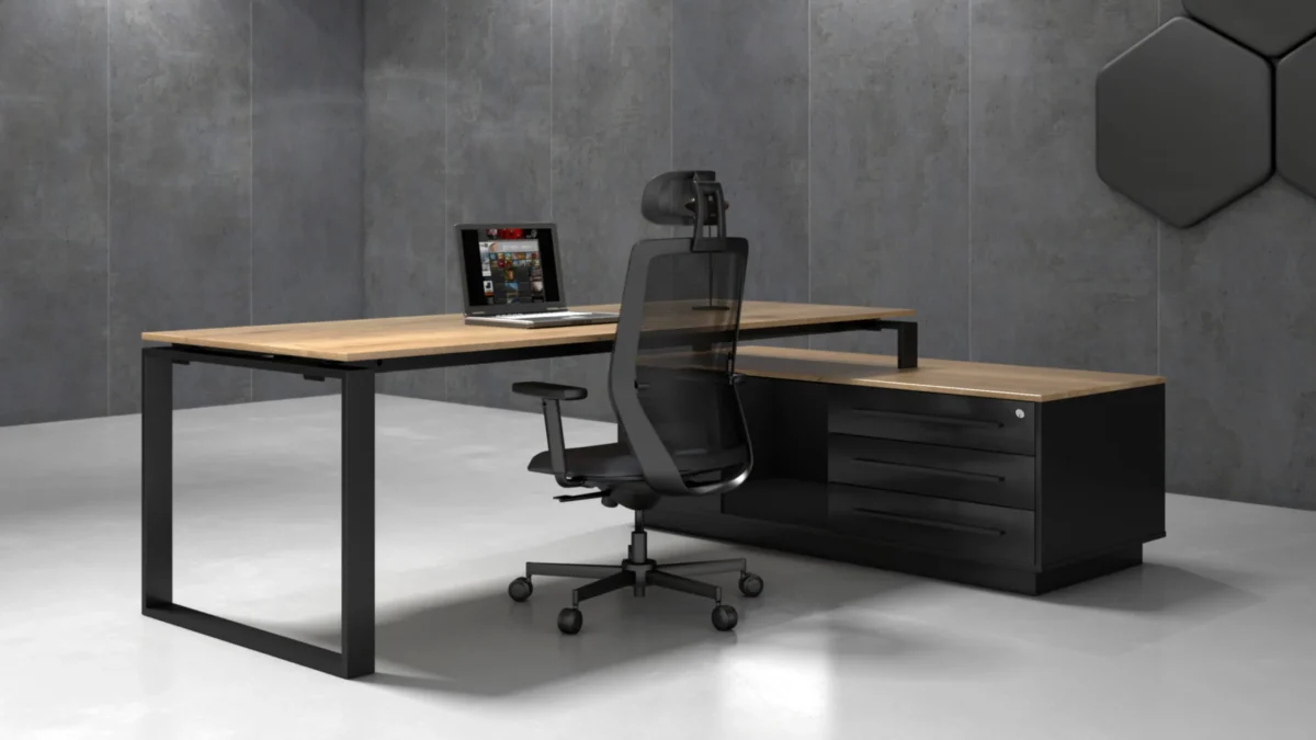 Hoekbureau-directie-Cube- Directie hoekbureau CUBE | 224x180cm | Rechts