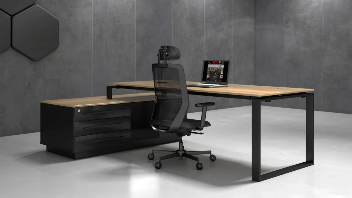 Directie hoekbureau CUBE | 224x180cm | Links