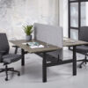 Slinger-duo-bureau-zwart Slinger Zit/Zit DUO Bureau | 140x80cm | NEN-EN527