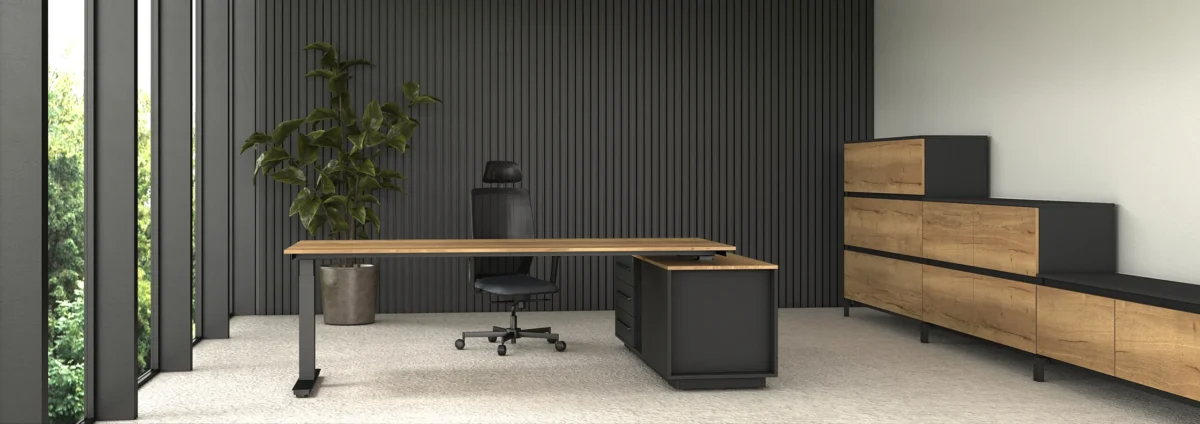 Elektrisch zit/sta directiebureau CUBE | 244x180cm