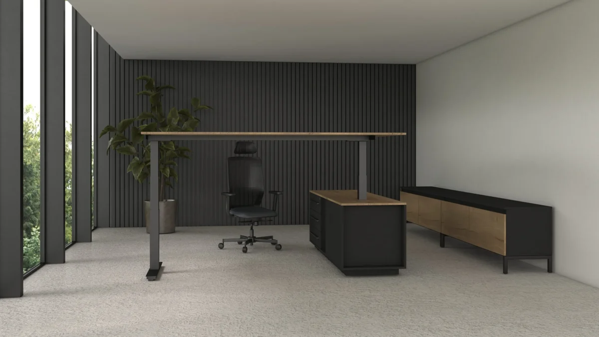 Elektrisch-zit/sta-directiebureau-CUBE |-244x180cm
