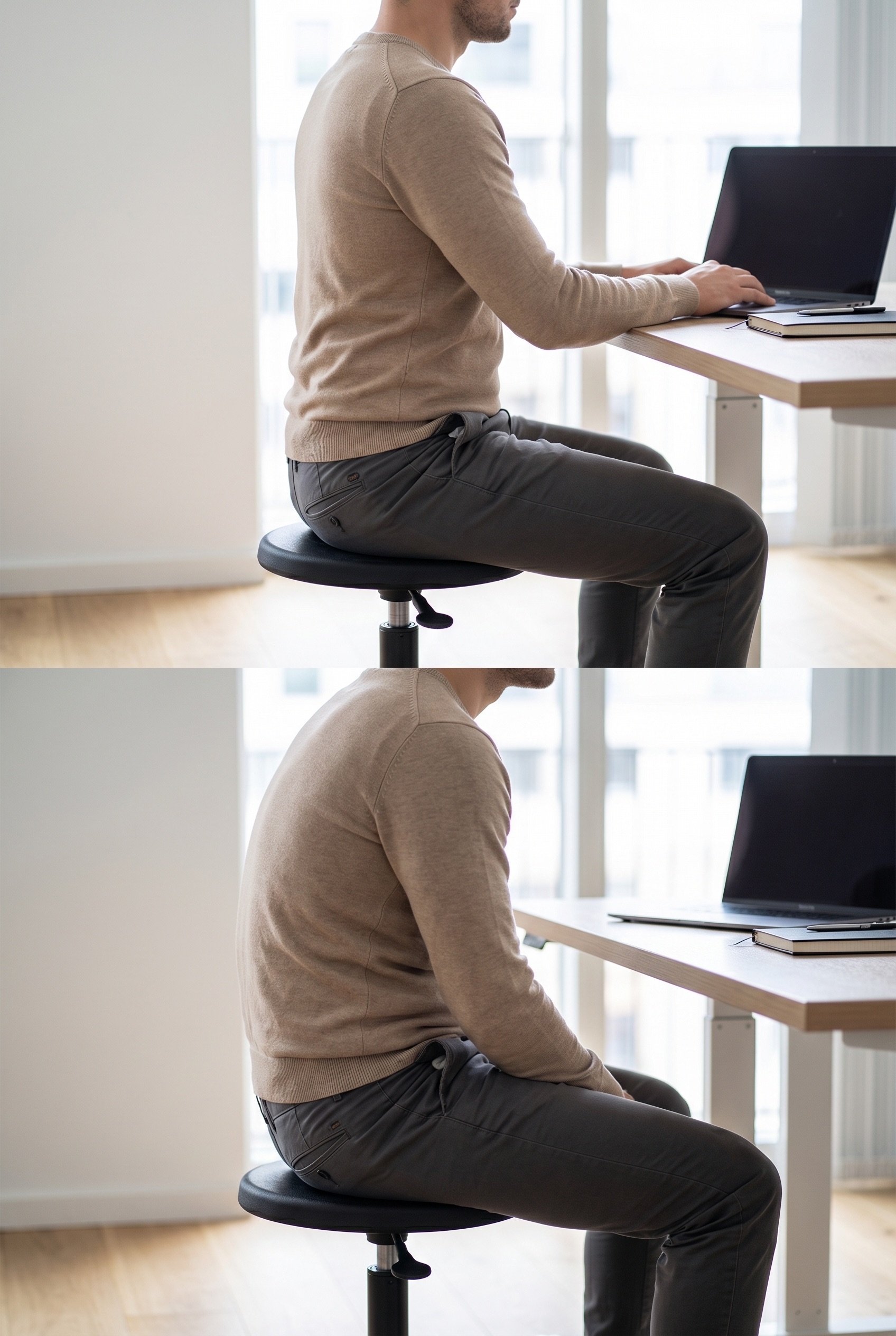 ergonomisch werken juiste houding man KMP