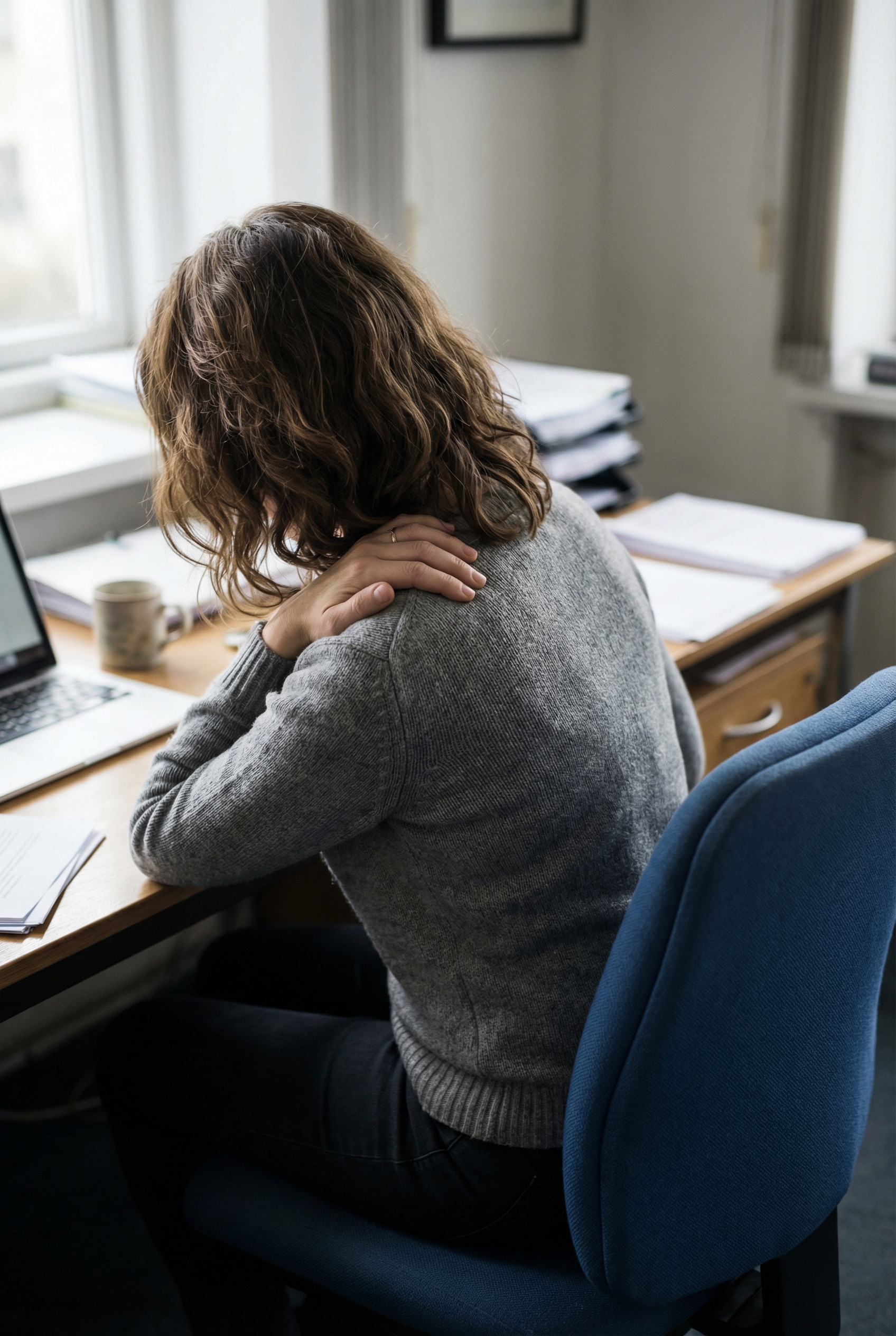 ergonomisch werken vrouw met rugpijn KMP