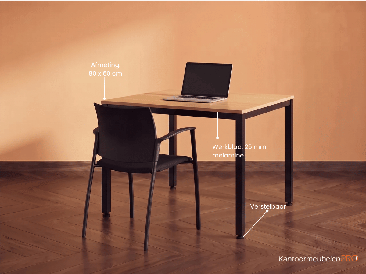 Kantoortafel | 80x60cm  | NEN-EN527