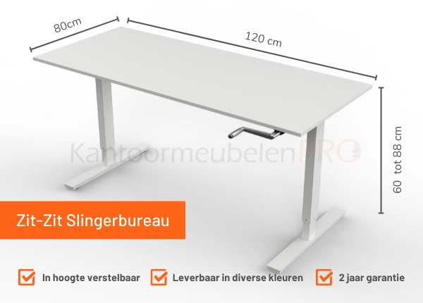 Slinger Bureau Zit/Sta | 120x80cm | NEN-EN527