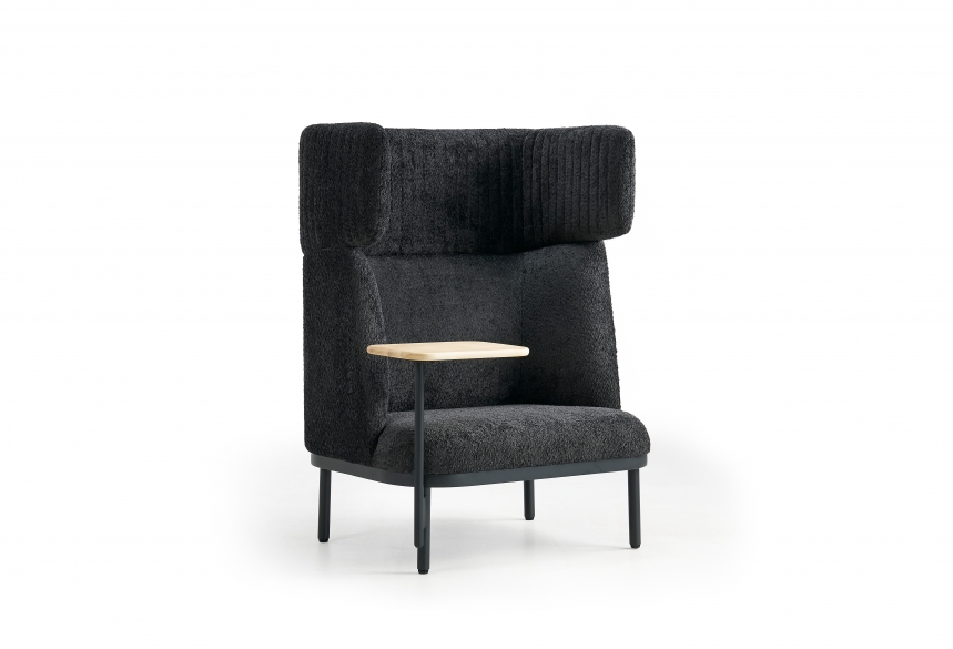 Akoestische loungebank 1-zits Wales | Zwart