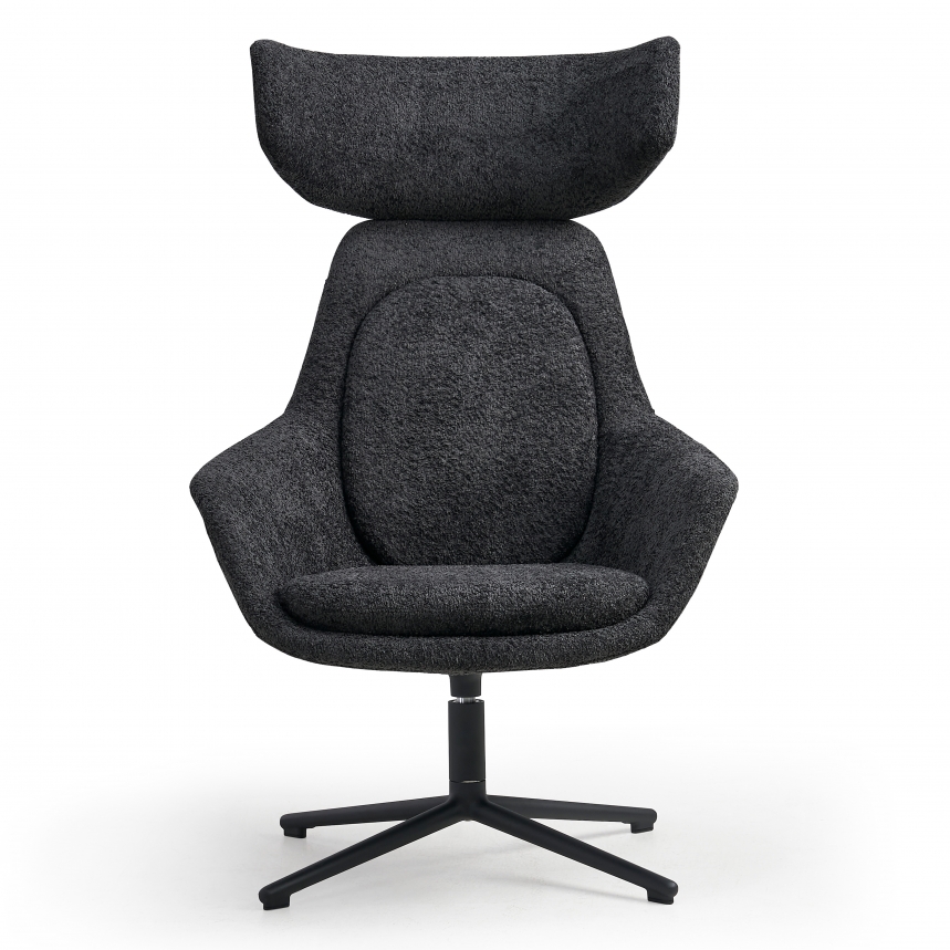 Oorfauteuil Wales | Zwart