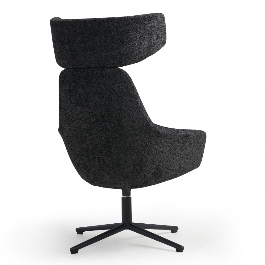 Oorfauteuil Wales | Zwart