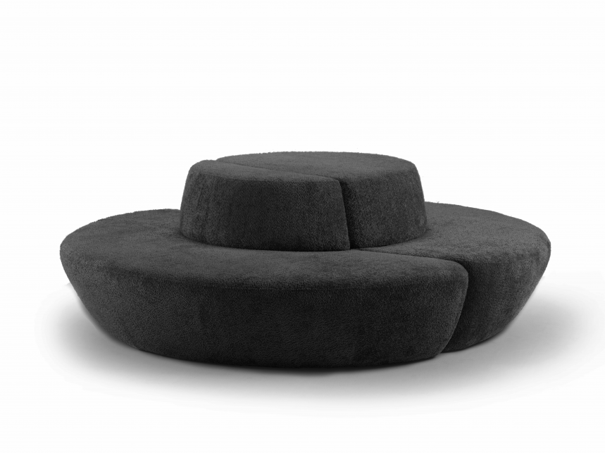 Modulaire Loungebank Hol Wales | Zwart