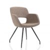 614B Vergaderstoel Bouclé | Bruin