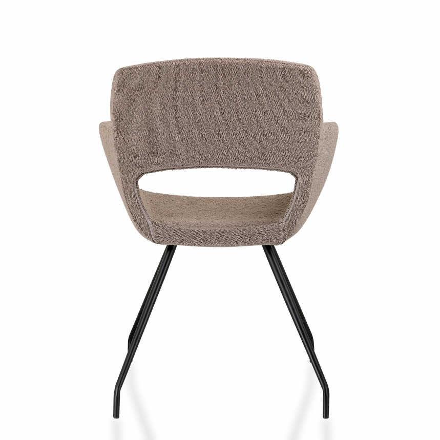 614B3 Vergaderstoel Bouclé | Bruin