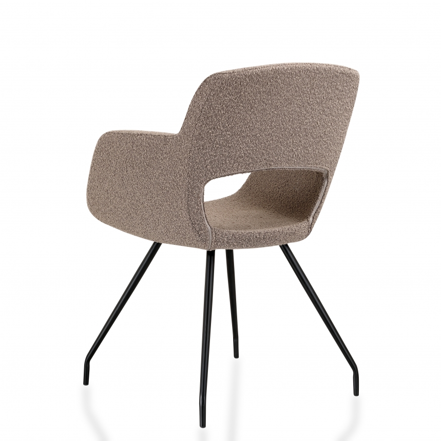 614B4 Vergaderstoel Bouclé | Bruin
