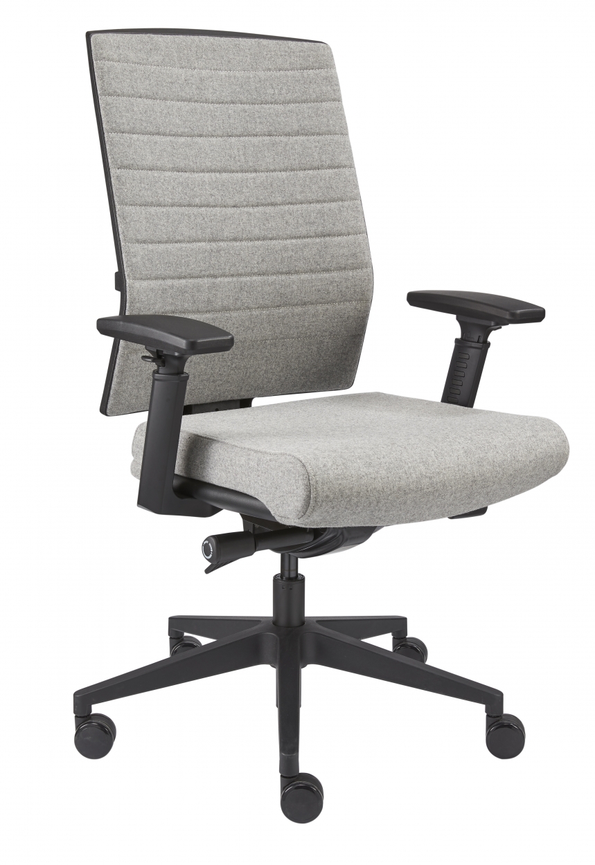 6a Bureaustoel KT Comfort Wolvilt | Lichtgrijs
