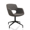 Vergaderstoel Swivel Bouclé | Antraciet zwart
