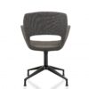 Vergaderstoel Swivel Bouclé | Antraciet zwart
