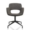 Vergaderstoel Swivel Bouclé | Antraciet zwart