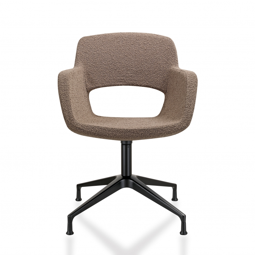 Vergaderstoel Swivel Bouclé | Bruin