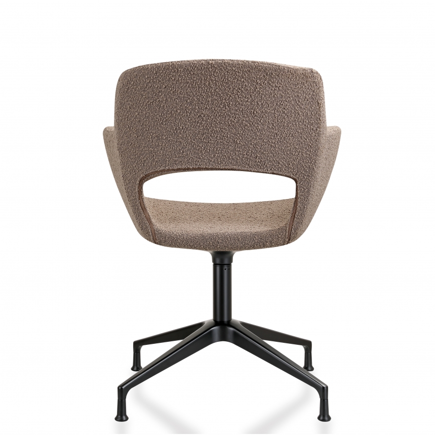 Vergaderstoel Swivel Bouclé | Bruin