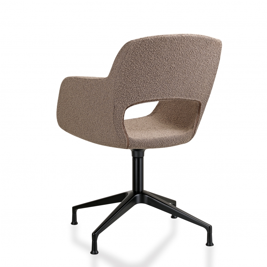 Vergaderstoel Swivel Bouclé | Bruin