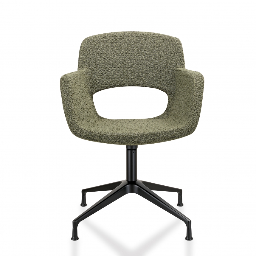 gr1 Vergaderstoel Swivel Bouclé | Groen