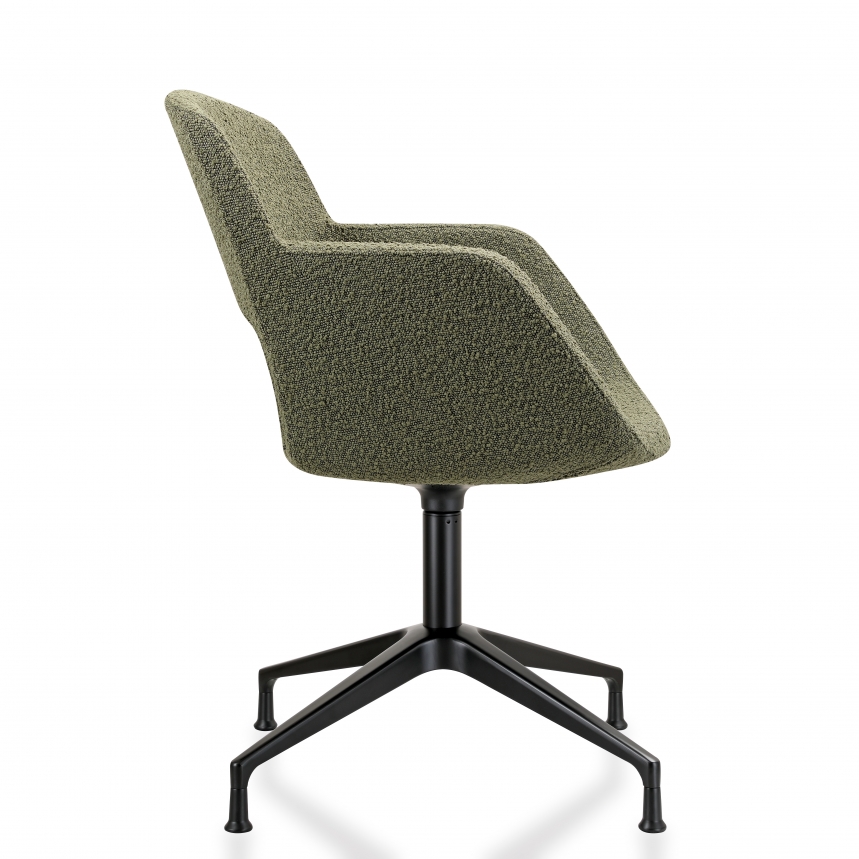 gr3 Vergaderstoel Swivel Bouclé | Groen