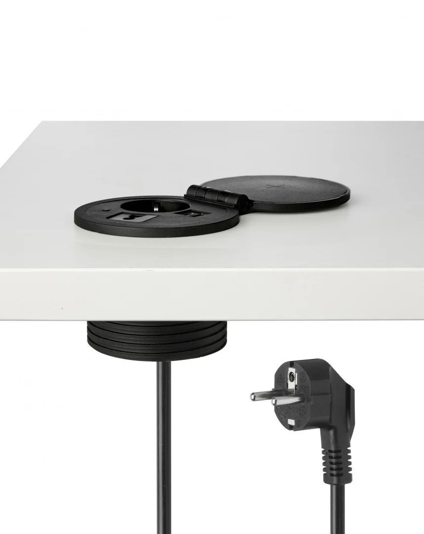Inbouw powerbox 80mm met wireless charger