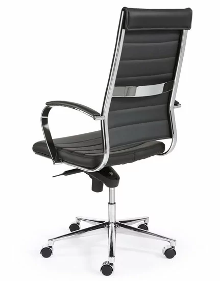 design bureaustoel zwart hoge rug