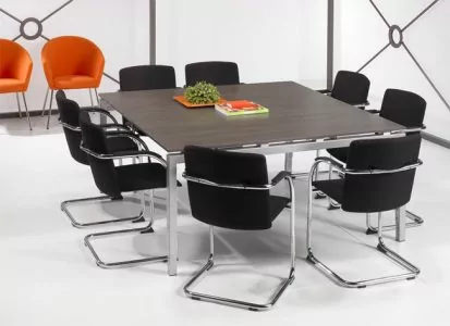 Ergonomisch Bureau vergadertafel | Aluminium | 160x160cm | NEN-EN527