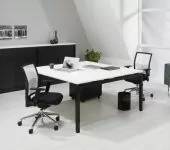Bureau vergadertafel Zwart 160x160cm
