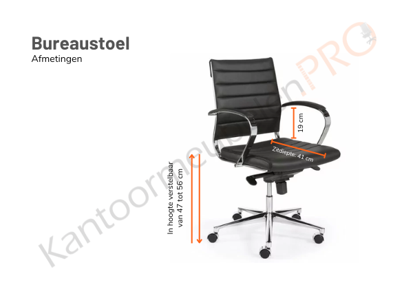 Design bureaustoel Zwart