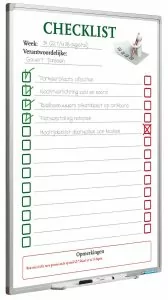 Full Colour planbord, Softline Checklist NL-90×60 cm